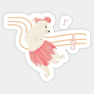 Dancing Maltipoo Sticker